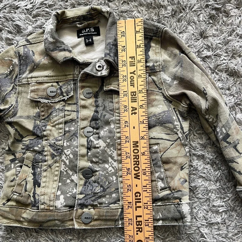 Kids‎ OPS Denim Jacket Camo Size 3-4